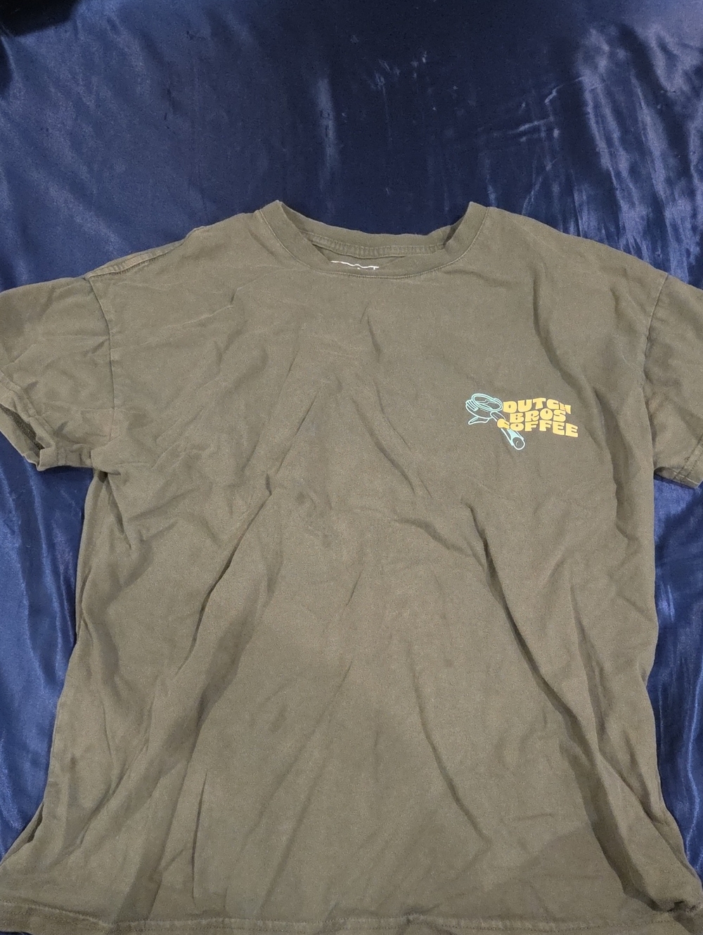 Dutch Bros Coffee T-Shirt Graphic Tee Green Small